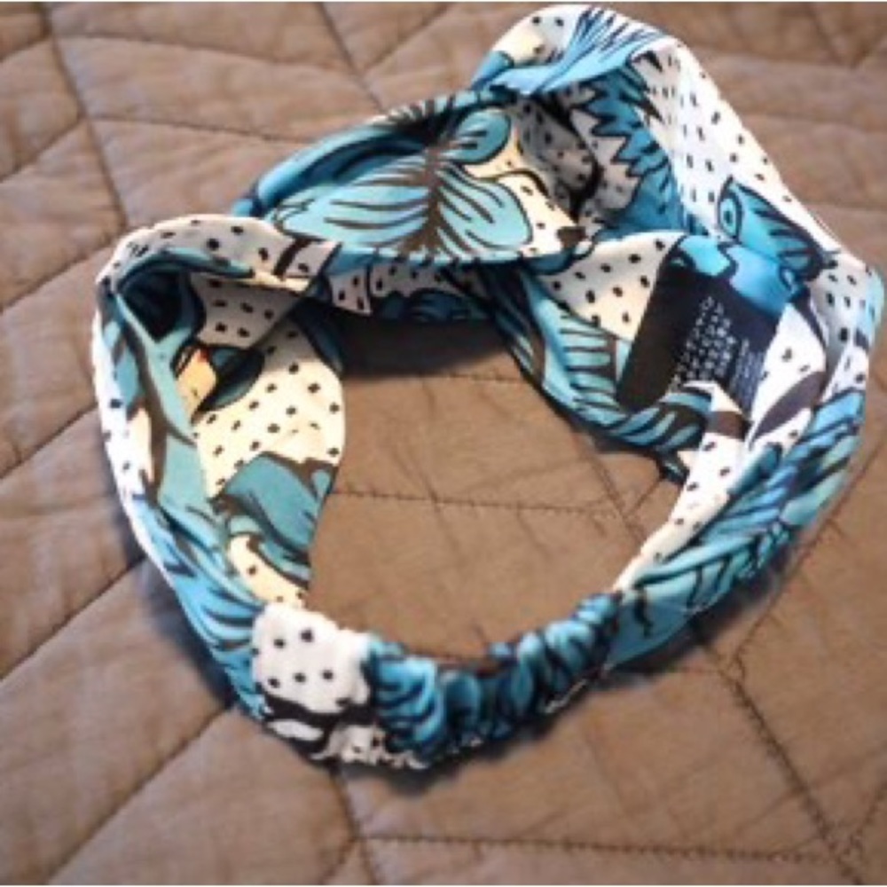 Gucci Floral White And Blue Headband Turban